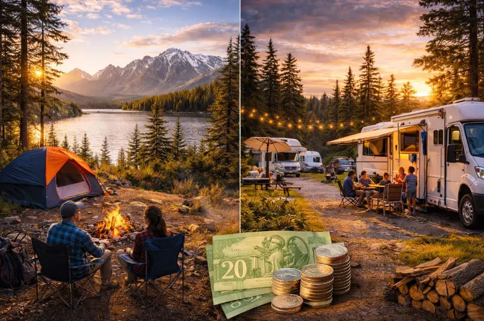 Canadian motorhome travel scene