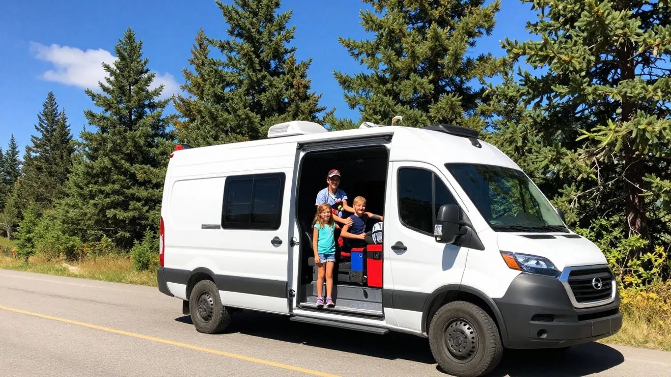 Canadian motorhome travel scene