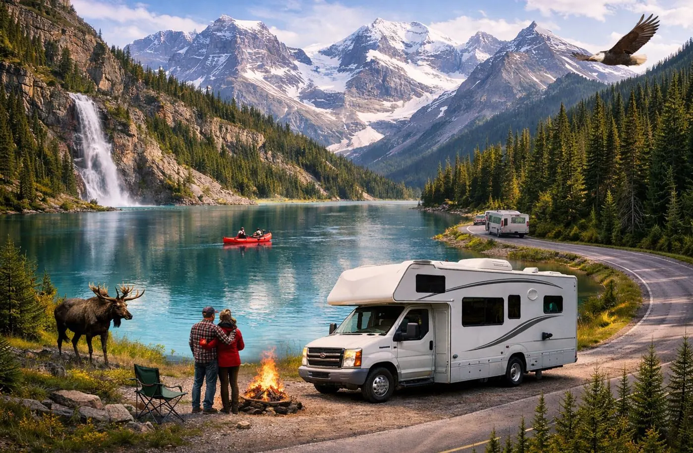 Canadian motorhome travel scene