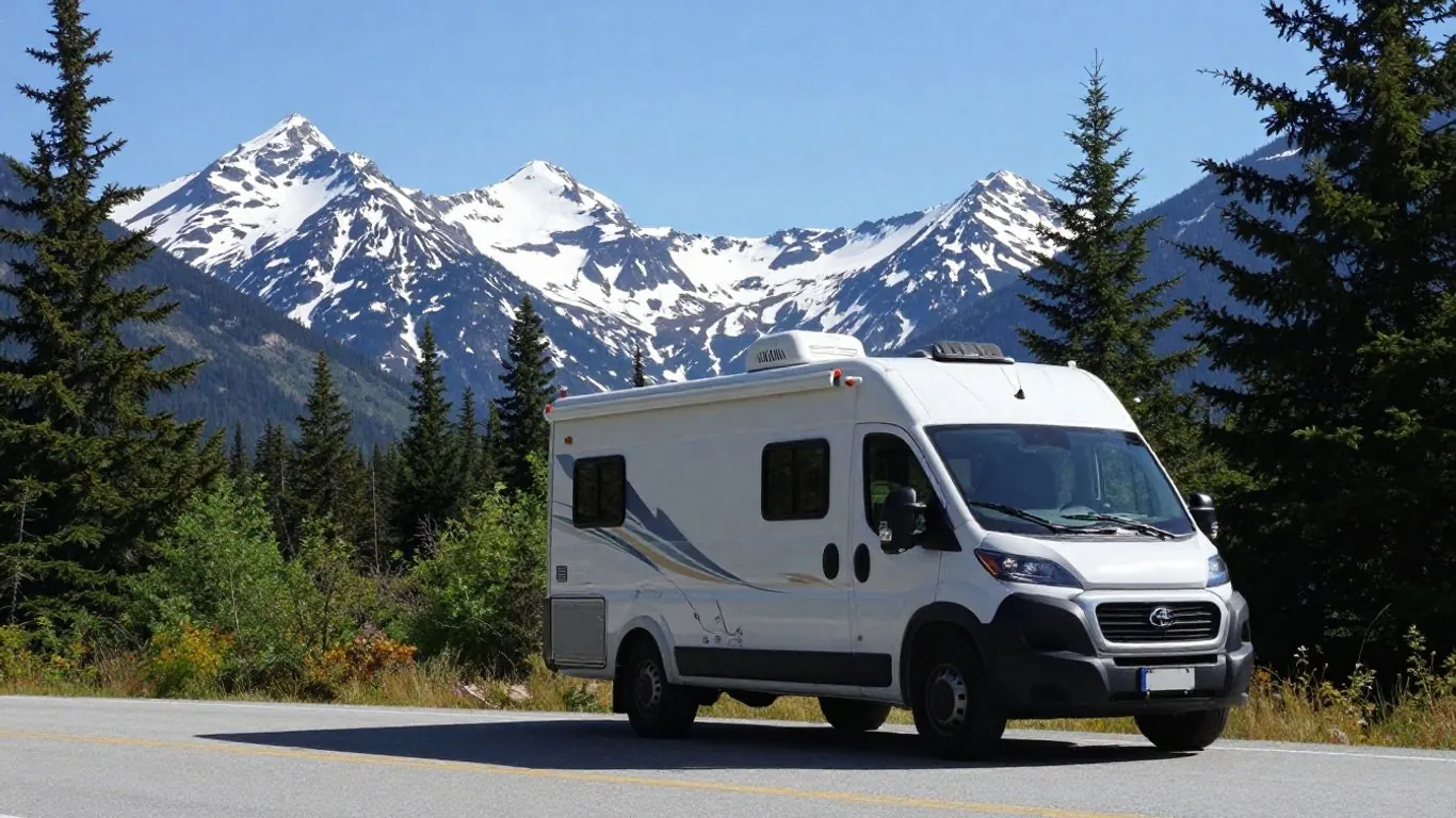 Canadian motorhome travel scene