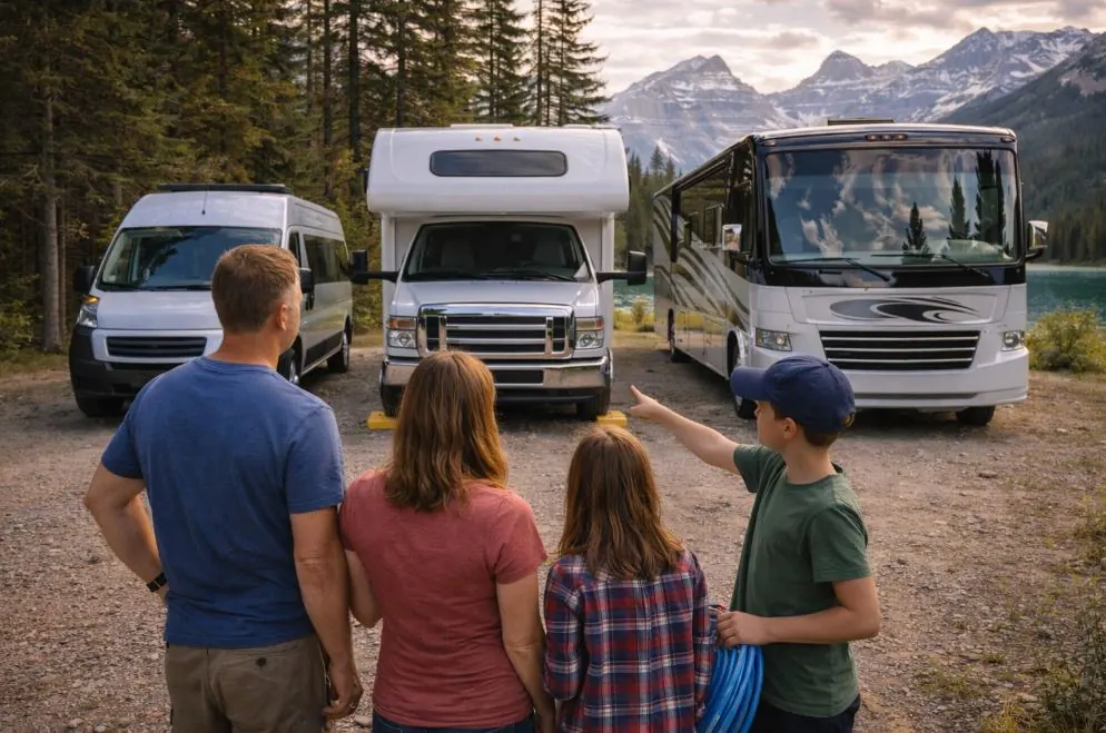Canadian motorhome travel scene