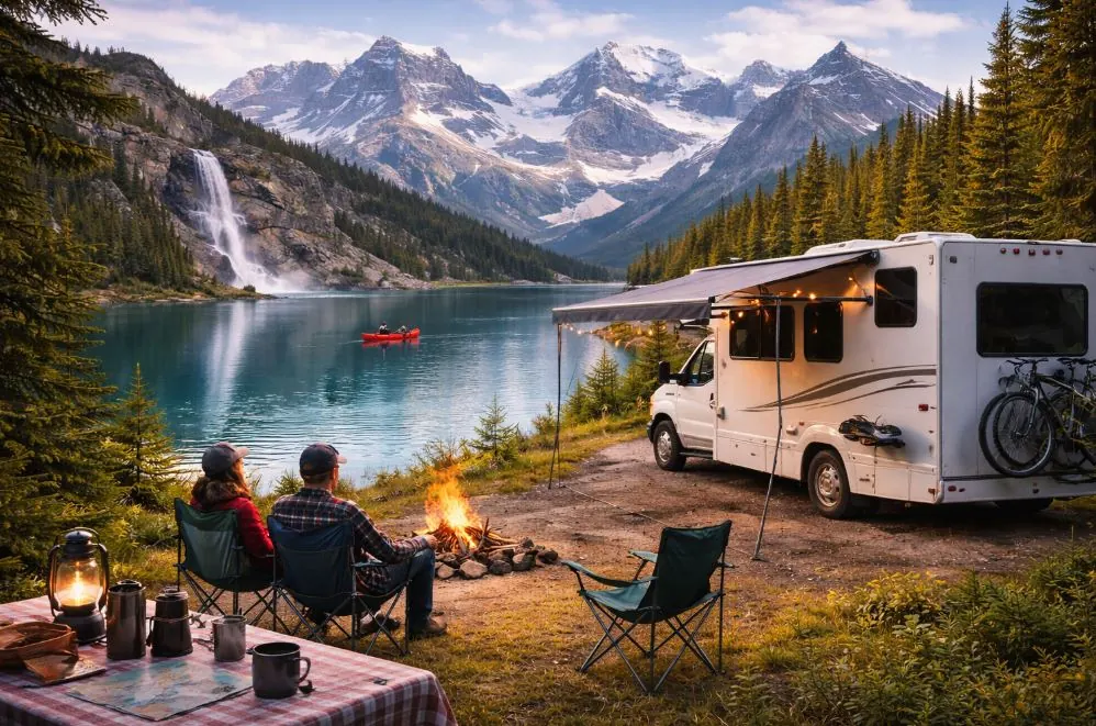 Canadian motorhome travel scene