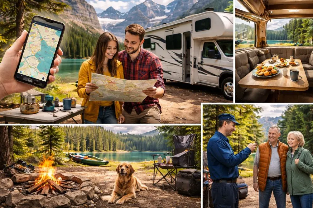 Canadian motorhome travel scene