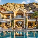 Hôtel boutique luxueux avec une architecture élégante et une végétation luxuriante.