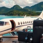 Luxury travel with modern technology and beautiful scenery.