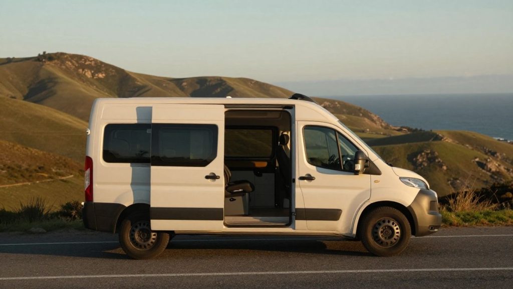 Motorhome on a scenic road