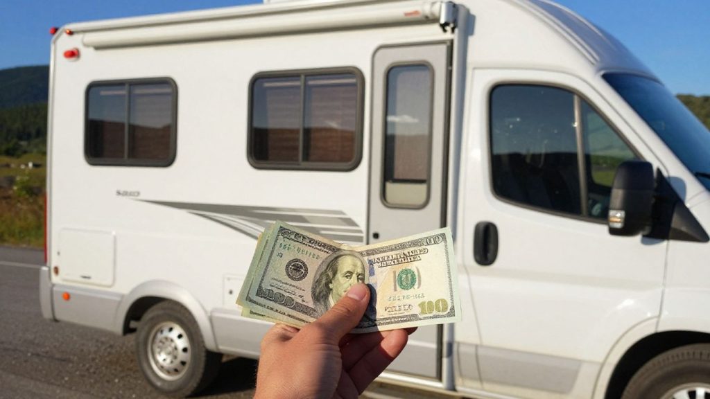 Canadian RV rental with cash deposit.
