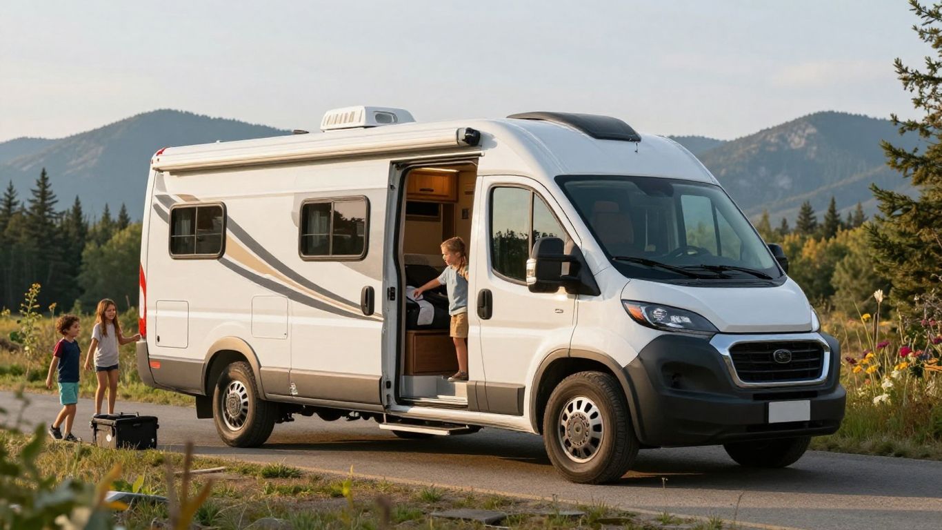 Family loading RV for Canadian trip