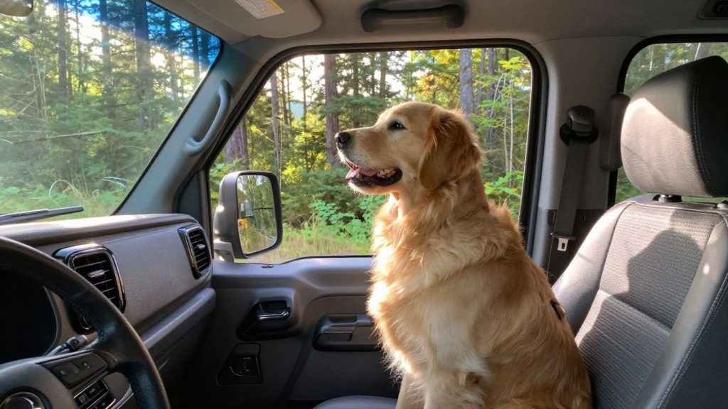 Dog in RV, Canada